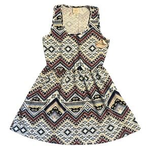 CLOSET CLEAR OUT NWT - self esteem Geometric Pattern Sleeveless Dress - size L